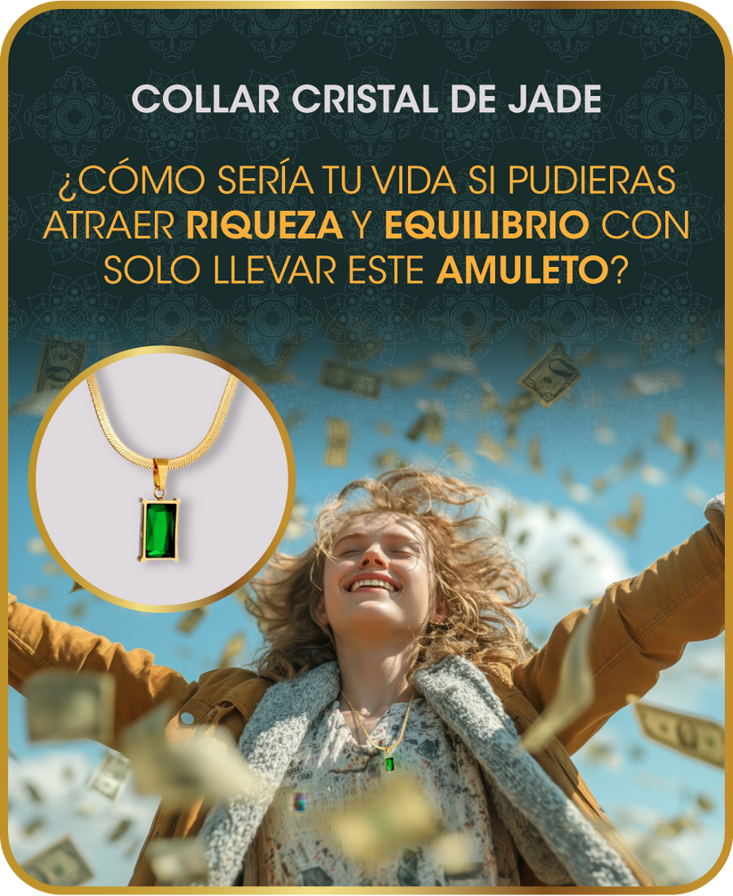 Collar Cristal de Jade Verde + Regalo Sorpresa🎁